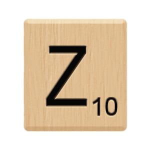 Scrabble Tile Z png transparent