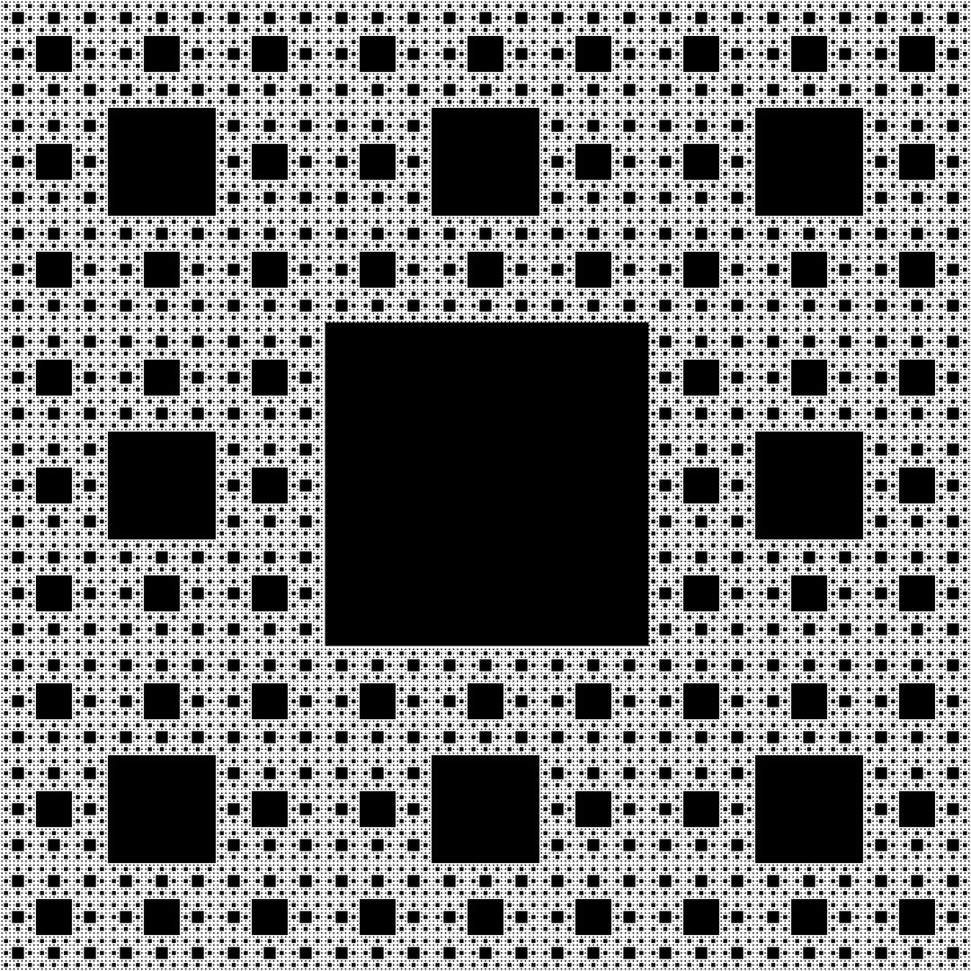 Sierpinski carpet (reduced file size) png transparent