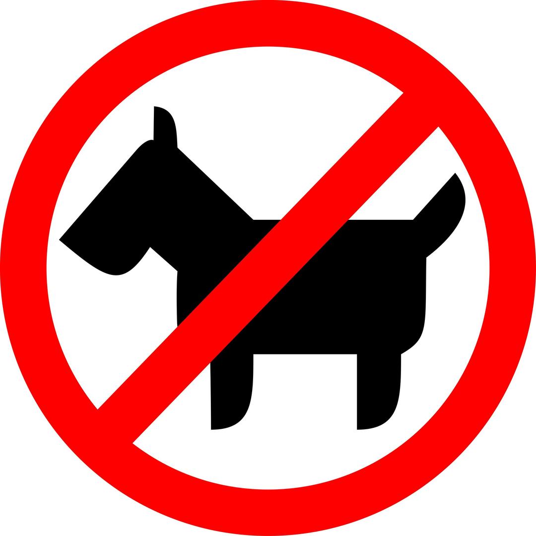 Sign "No Animals" png transparent