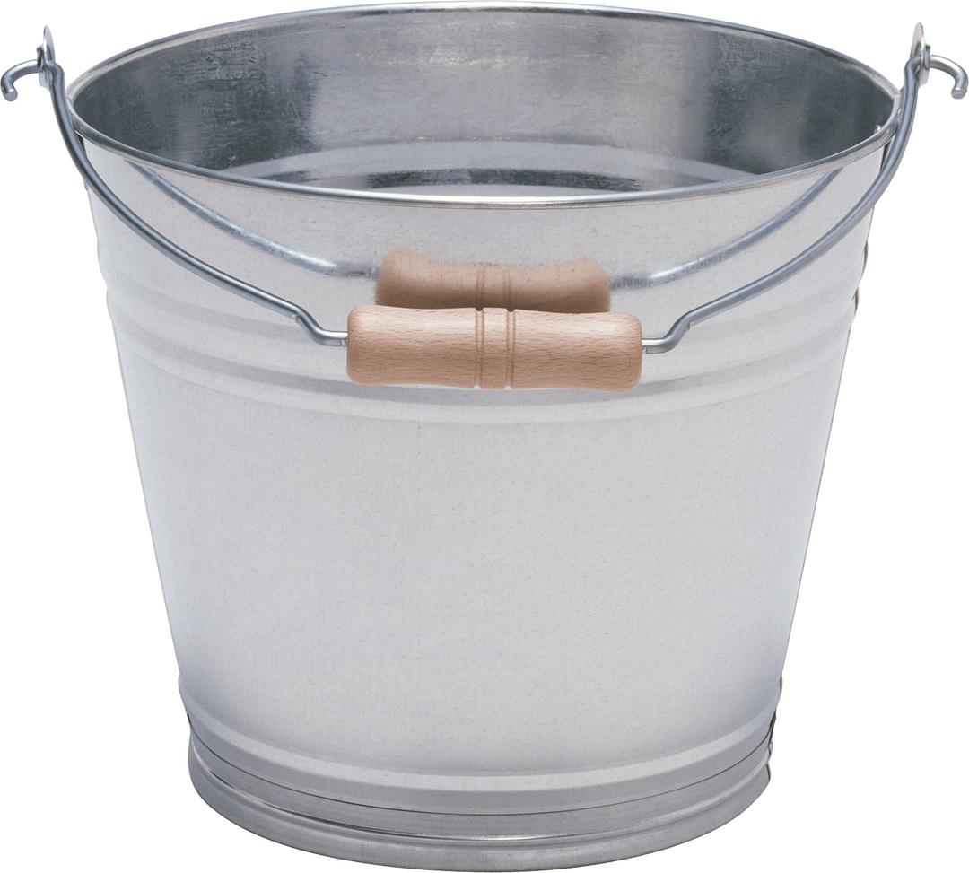 Silver With Wood Bucket png transparent