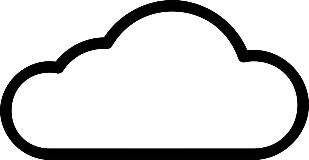 Simple cloud icon – flat base png transparent