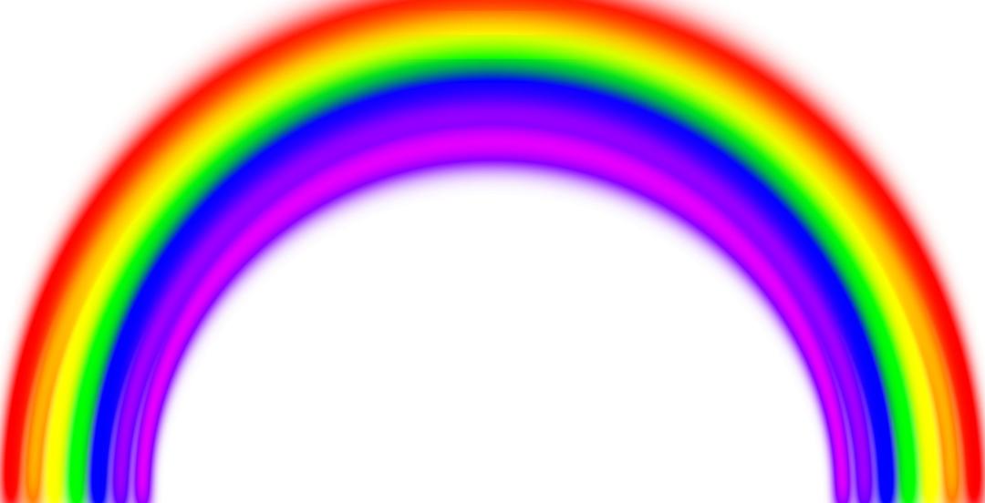Simple Rainbow with Blur png transparent