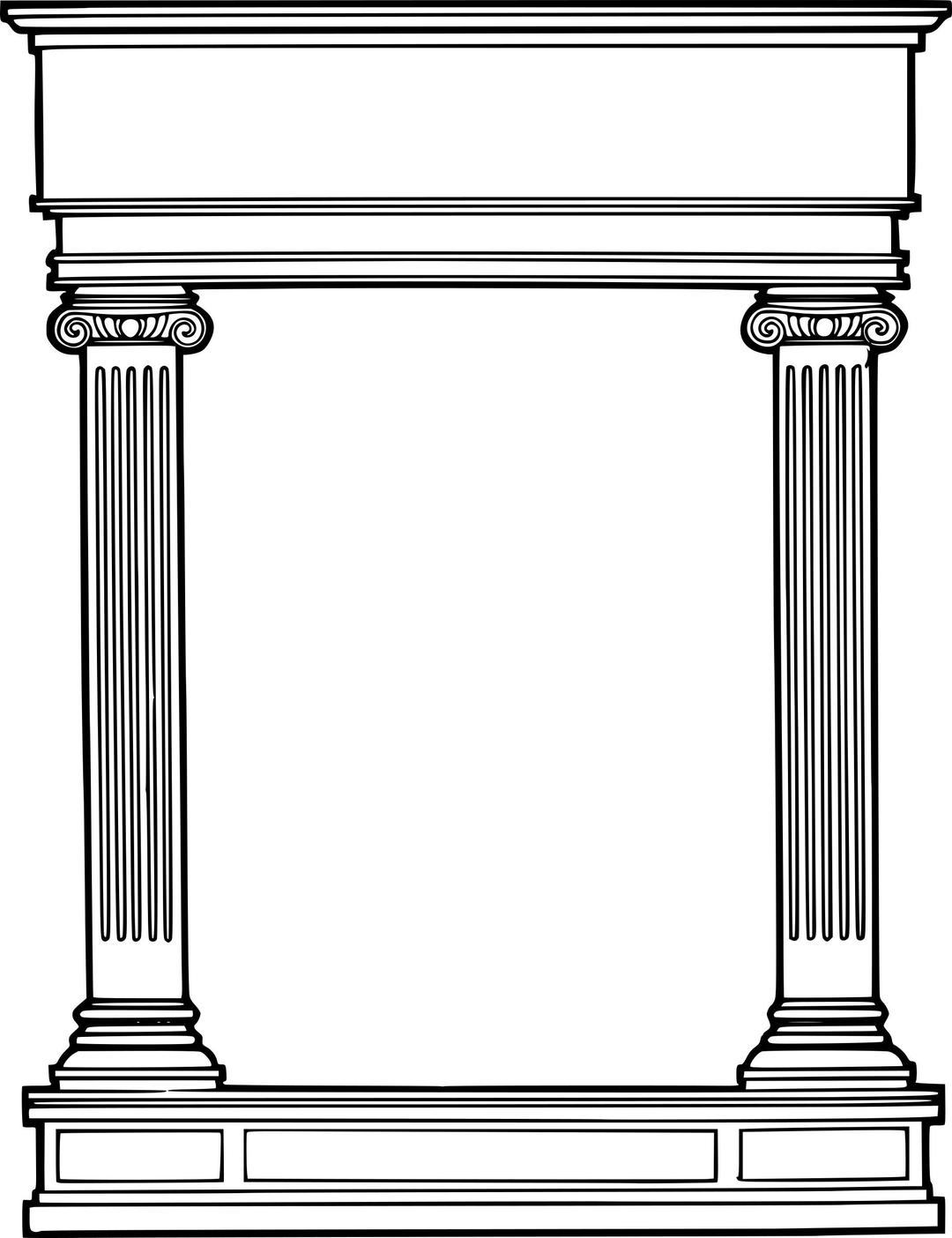 Simple Roman Frame png transparent