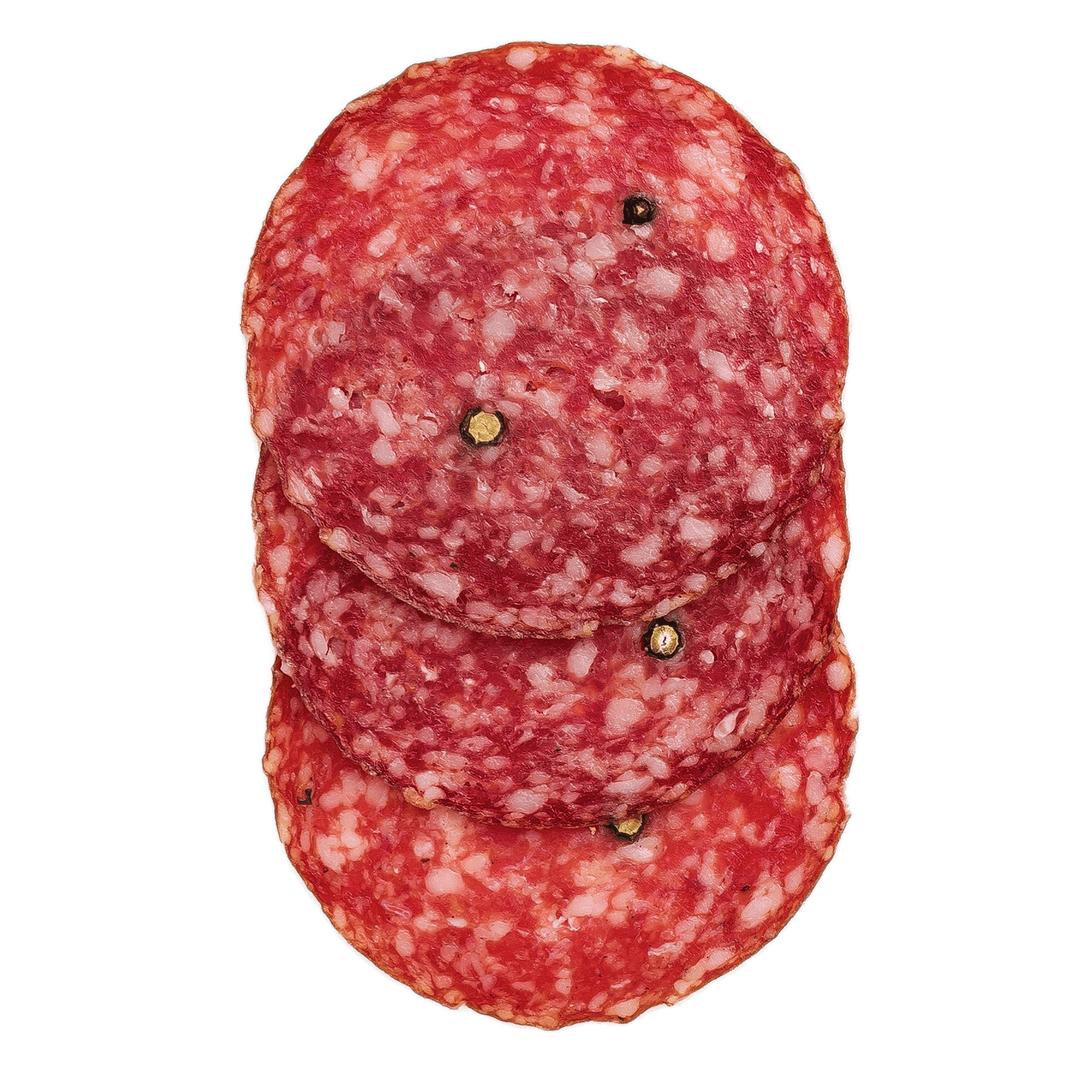 Slices Of Salami With Pepper png transparent