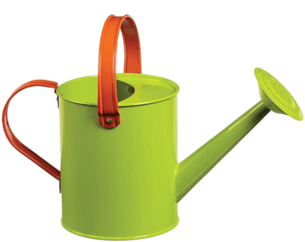 Small Green Watering Can With Red Handles png transparent