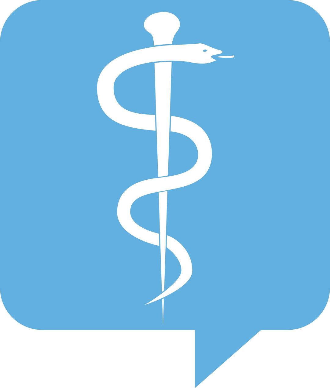 Snake Pole Logo for Health.SE. No background. White snake png transparent