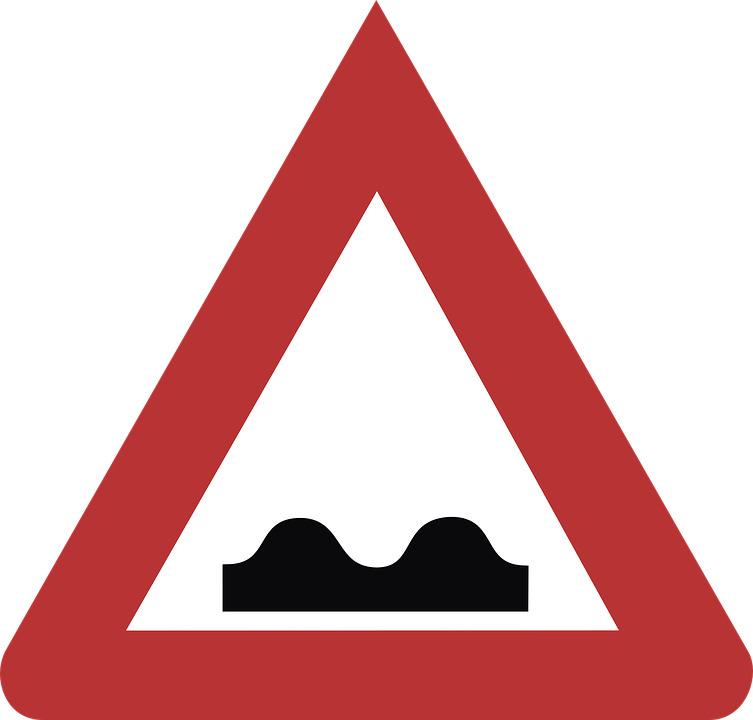 Speed Bump Road Sign png transparent