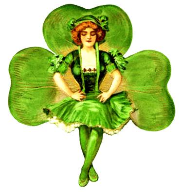 St Patrick's Day Vintage Shamrock Figure png transparent