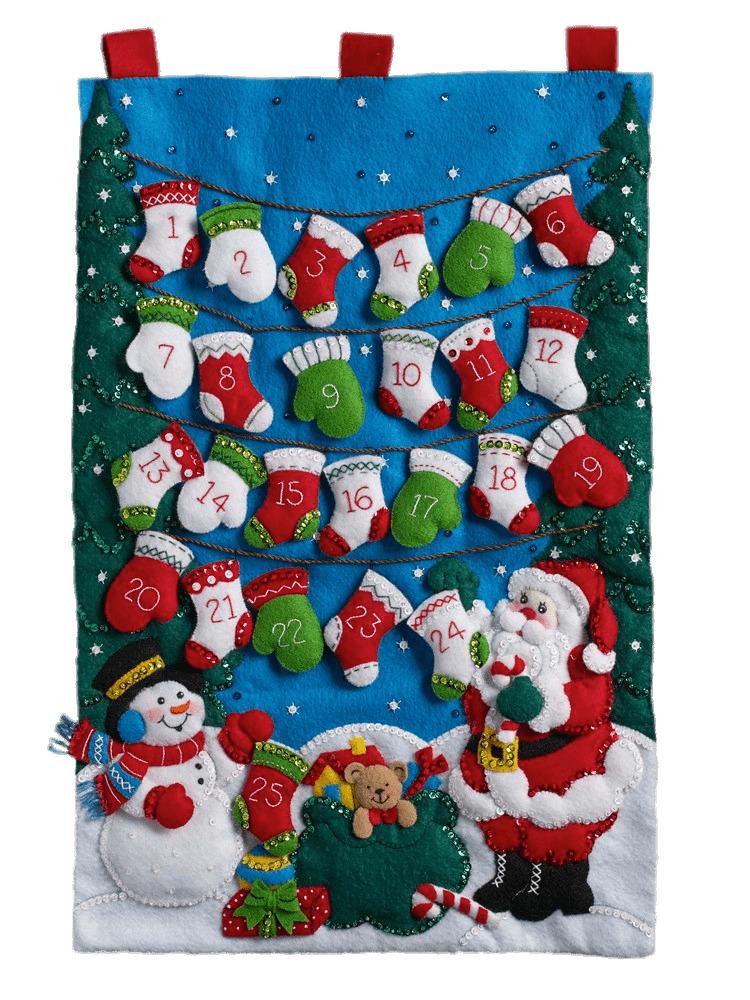 Stockings Advent Calendar png transparent
