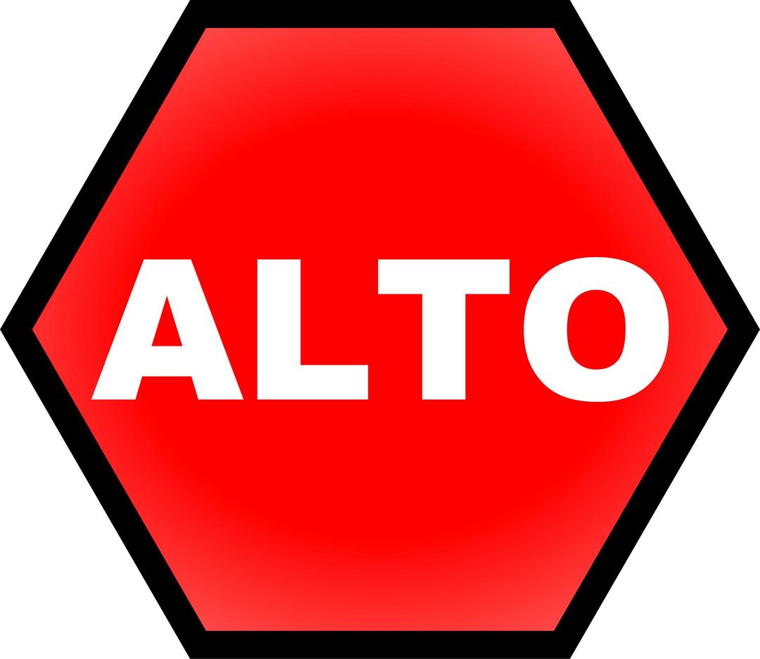 Stop signal - Señal de Alto png transparent