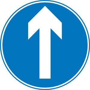Straight Ahead Traffic Sign png transparent
