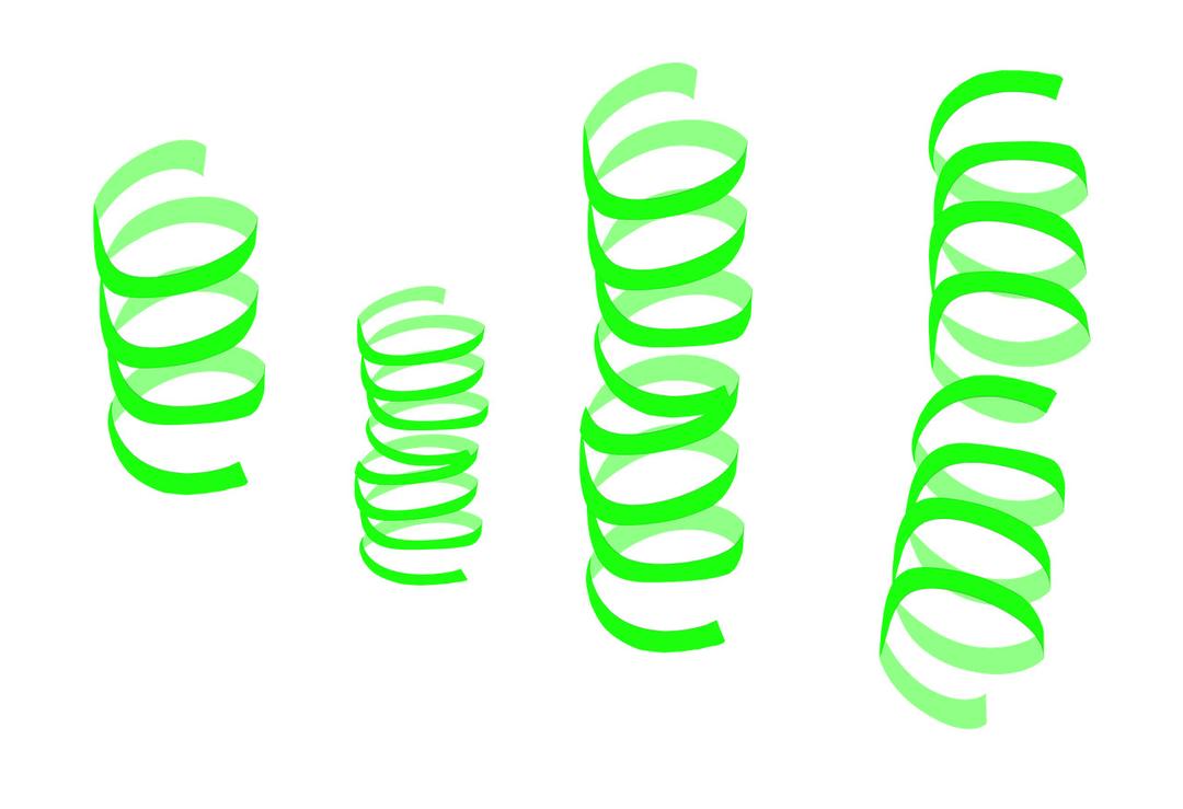 Streamers Green png transparent