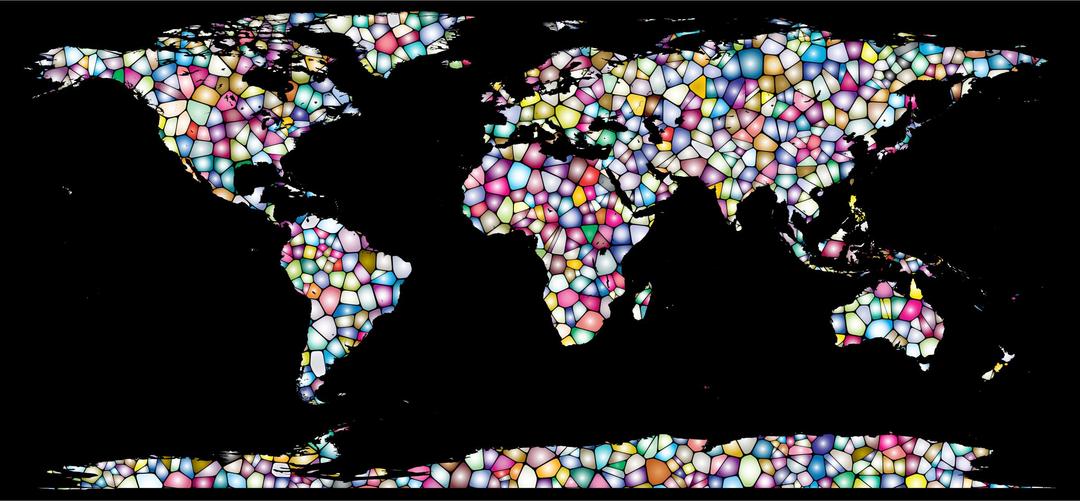 Sweet Tiled World Map png transparent