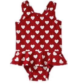 Swimming Suit With Little Hearts png transparent
