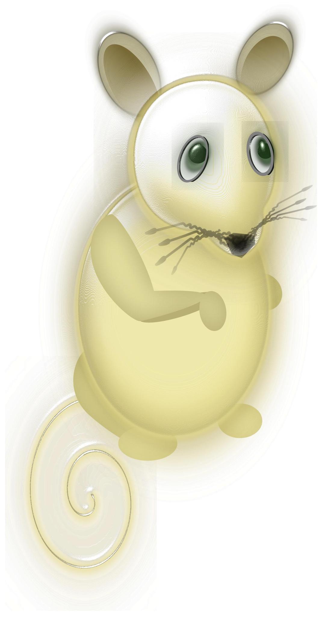 Tan and white large-eyed mouse png transparent