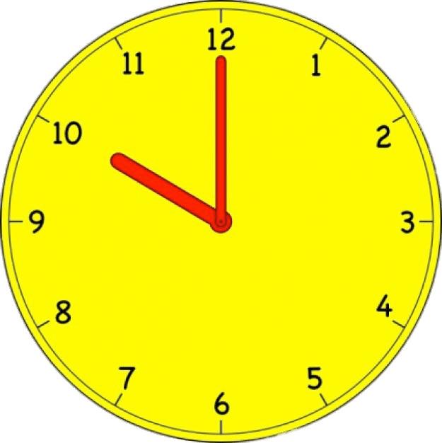 Ten O'clock Yellow Clock png transparent