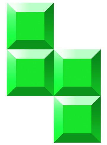 Tetris Blocks Green png transparent