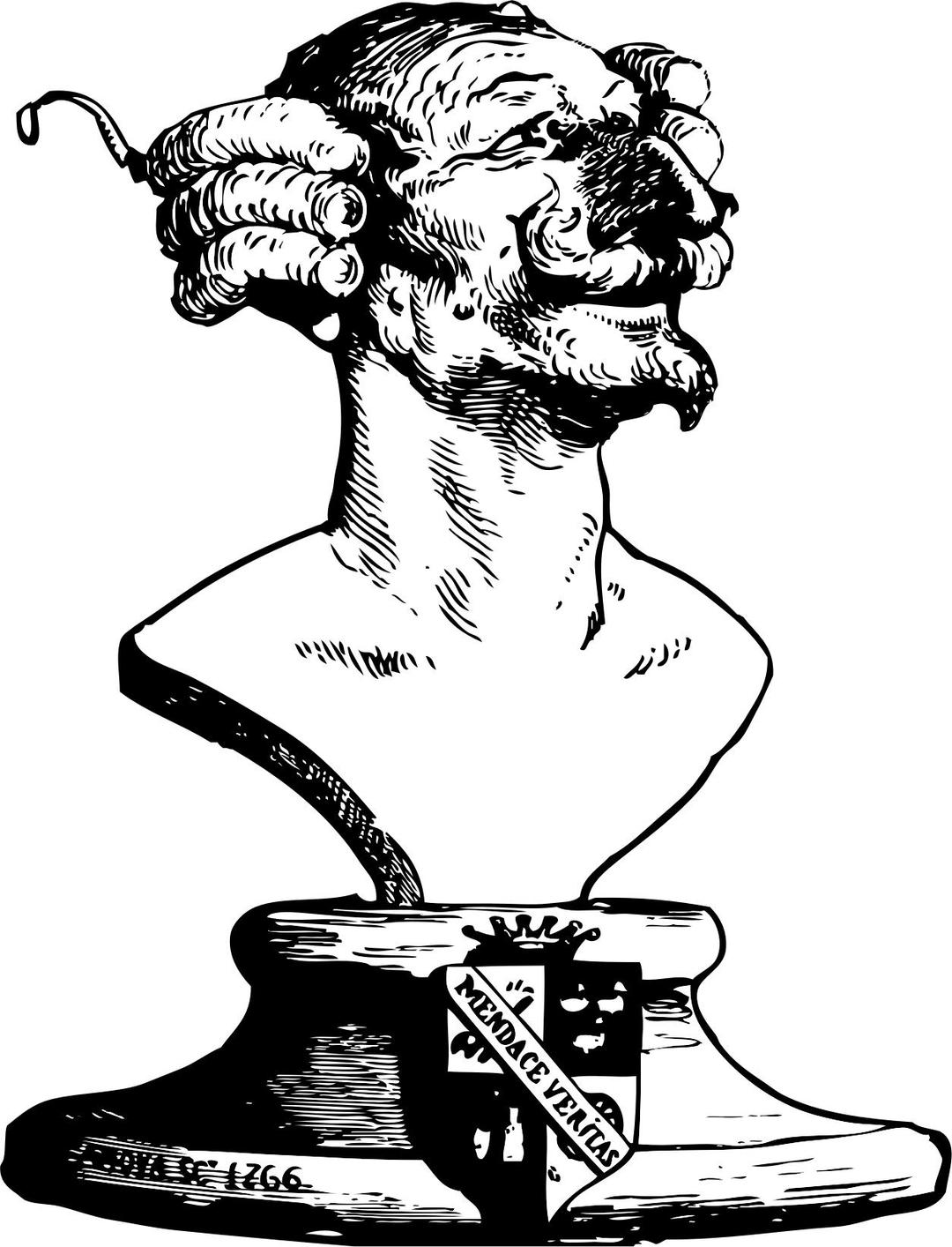 The bust of Baron von Munchausen png transparent