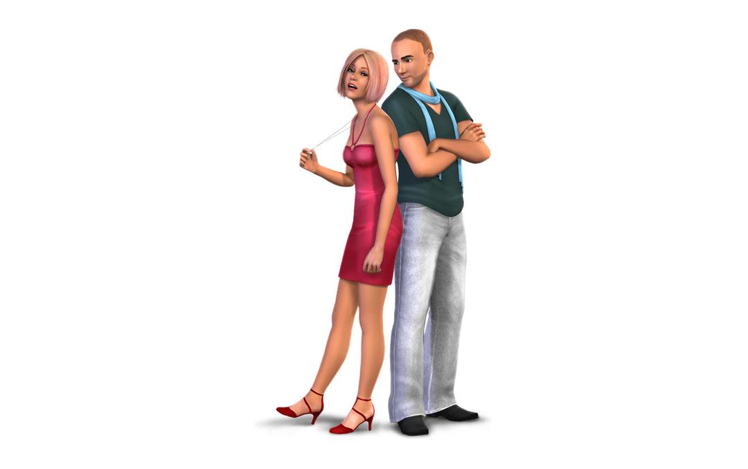 The Sims Couple png transparent