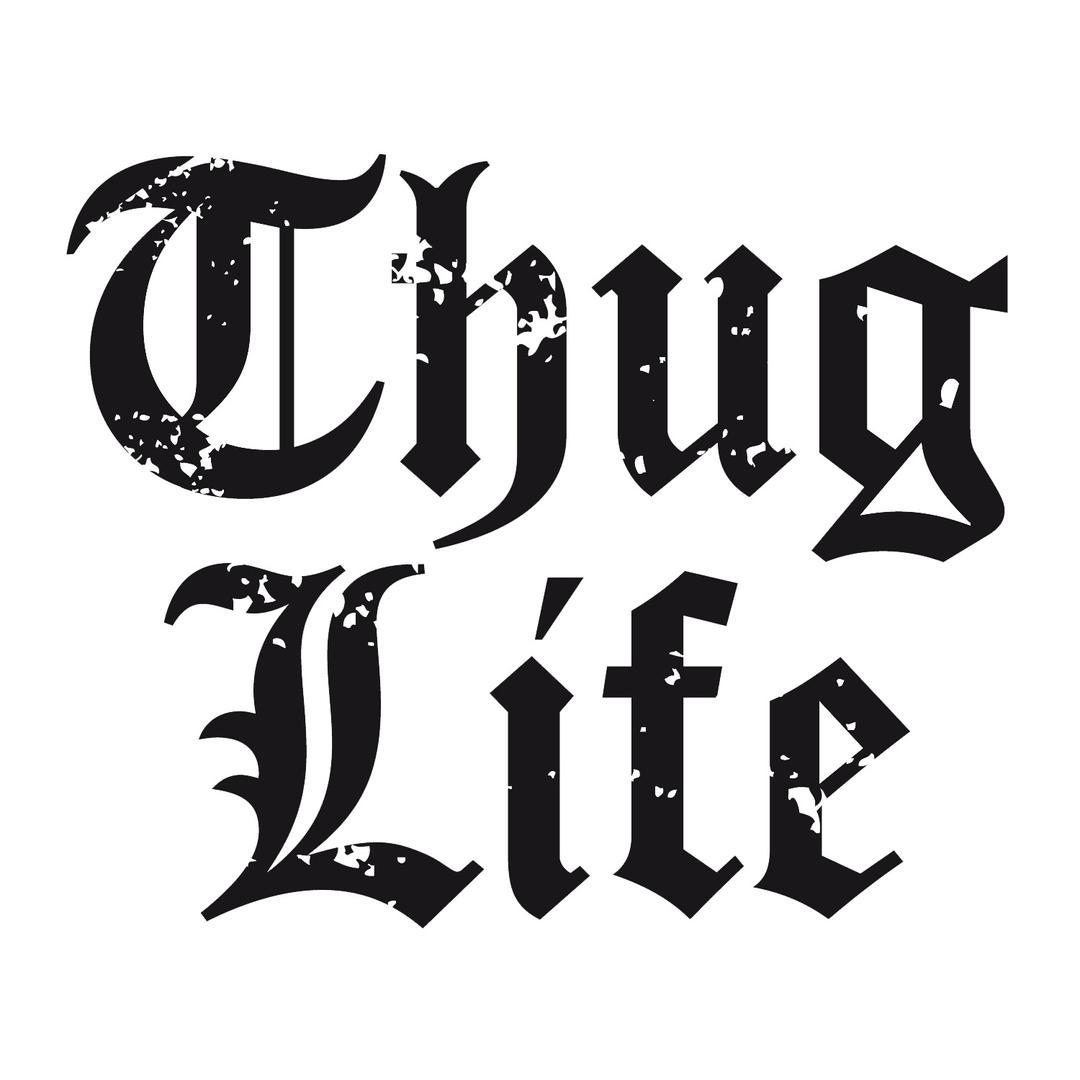 Thug Life Text Logo Big png transparent