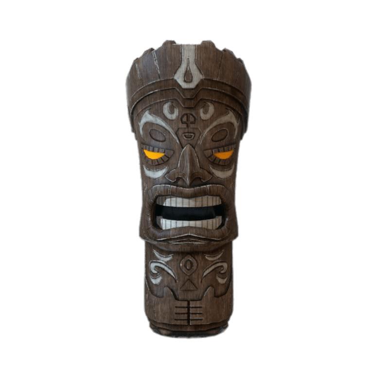 Tiki Head With Yellow Eyes png transparent
