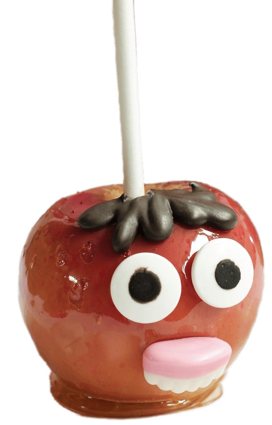 Toffee Apple With A Face png transparent