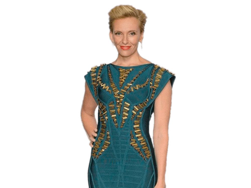 Toni Collette Green and Gold png transparent