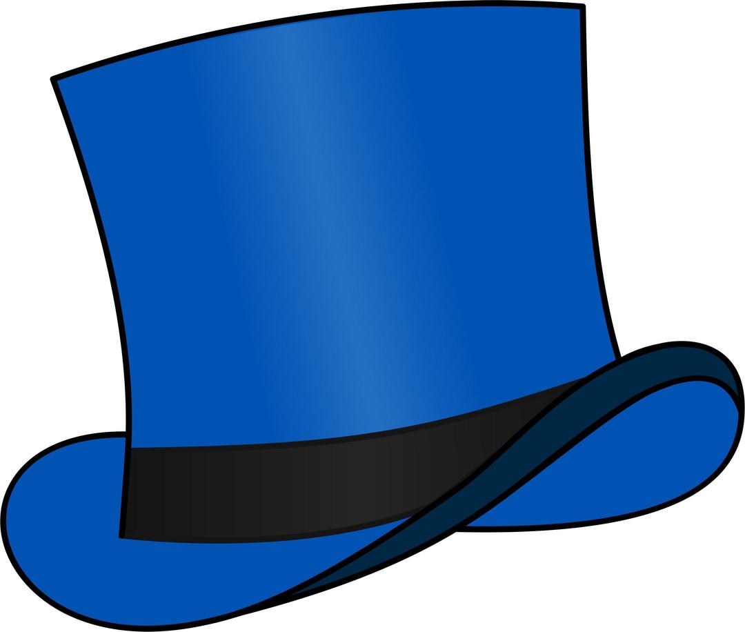 Top hat blue png transparent