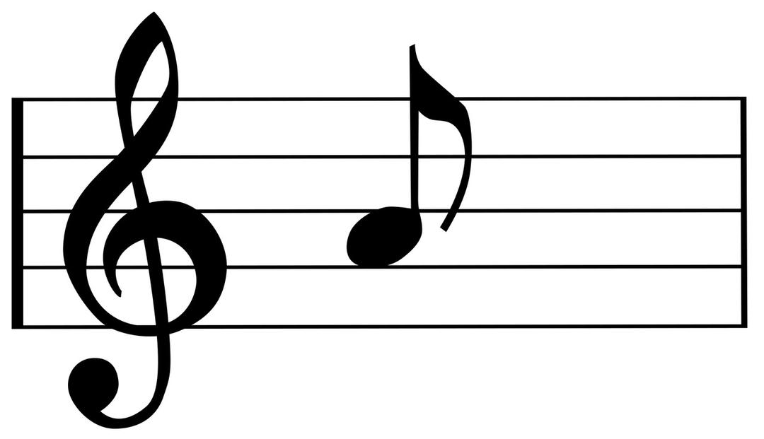 Treble Clef and Note png transparent