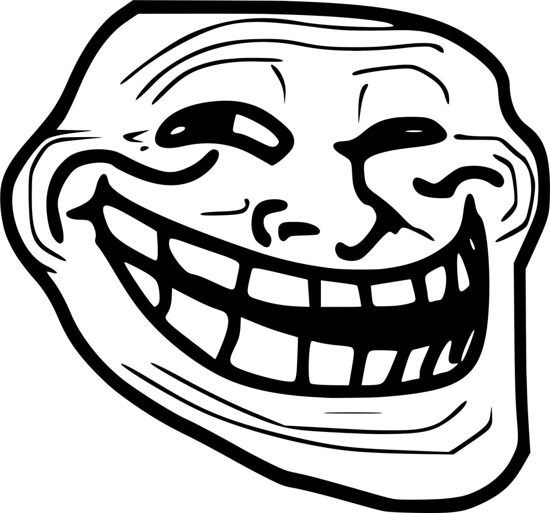 Troll Face png transparent