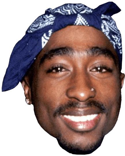 Tupac Face png transparent