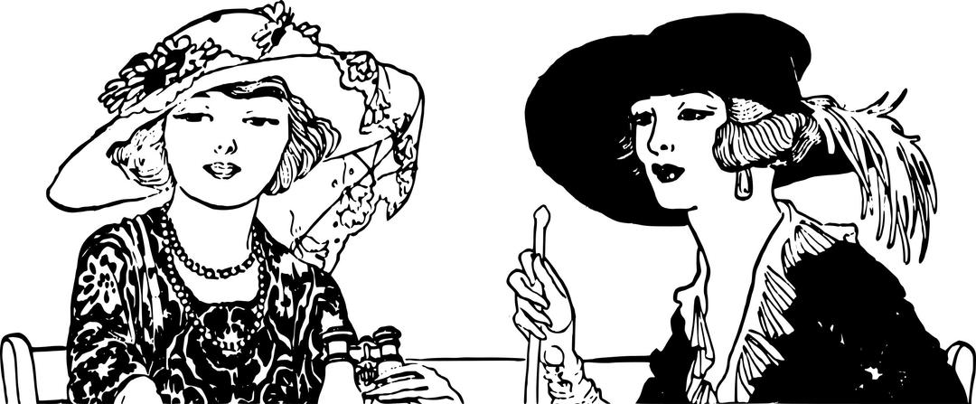Two Ladies of the 1920s png transparent