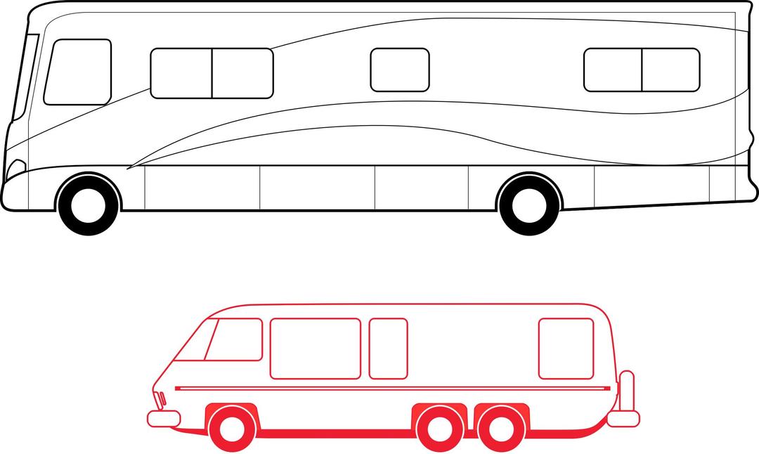 Two Motorhomes png transparent