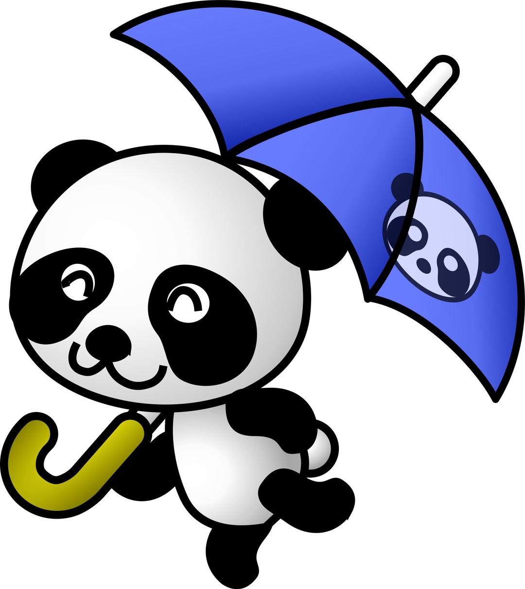 umbrella panda png transparent