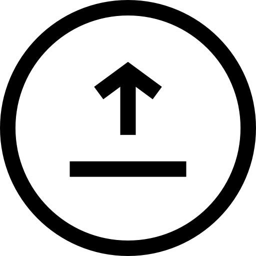 Upload Arrow In Circle Button png transparent