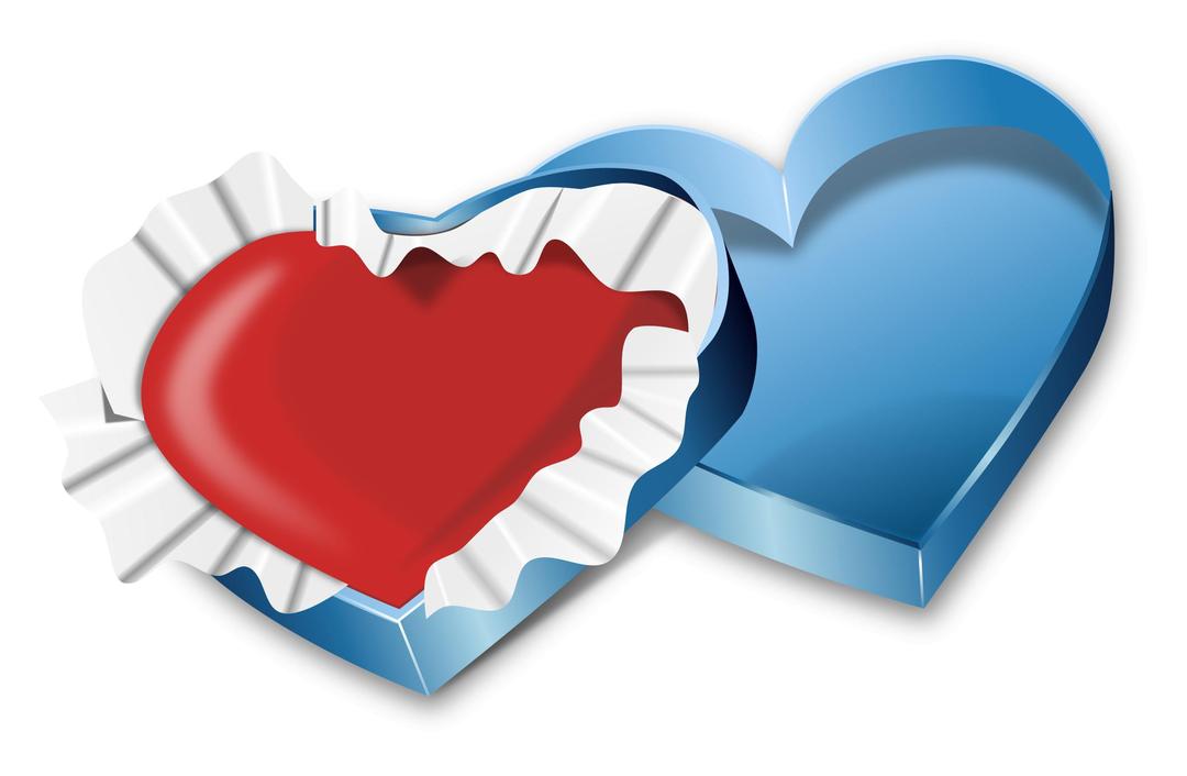Valentines Day - Heart in a Box png transparent