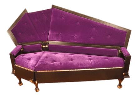 Velvet Coffin Couch png transparent
