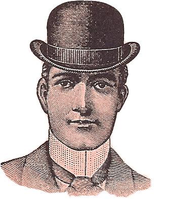 Vintage Derby Hat Man png transparent