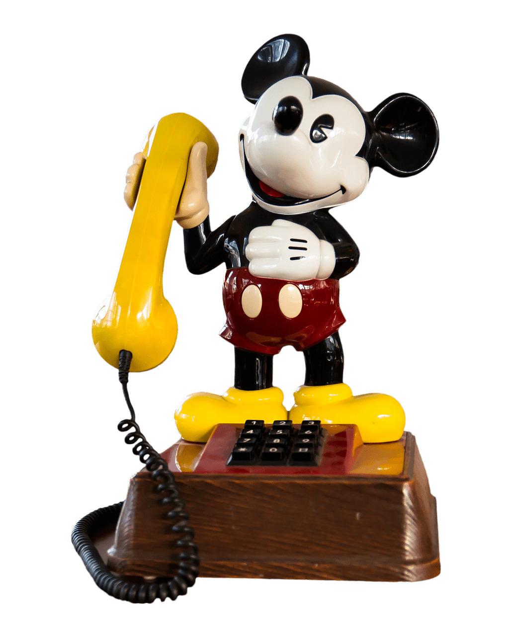 Vintage Mickey Mouse Telephone png transparent