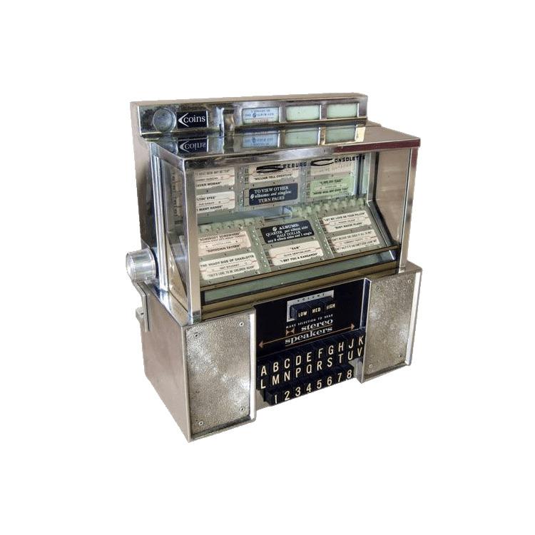 Vintage Table Jukebox With Stereo Speakers png transparent