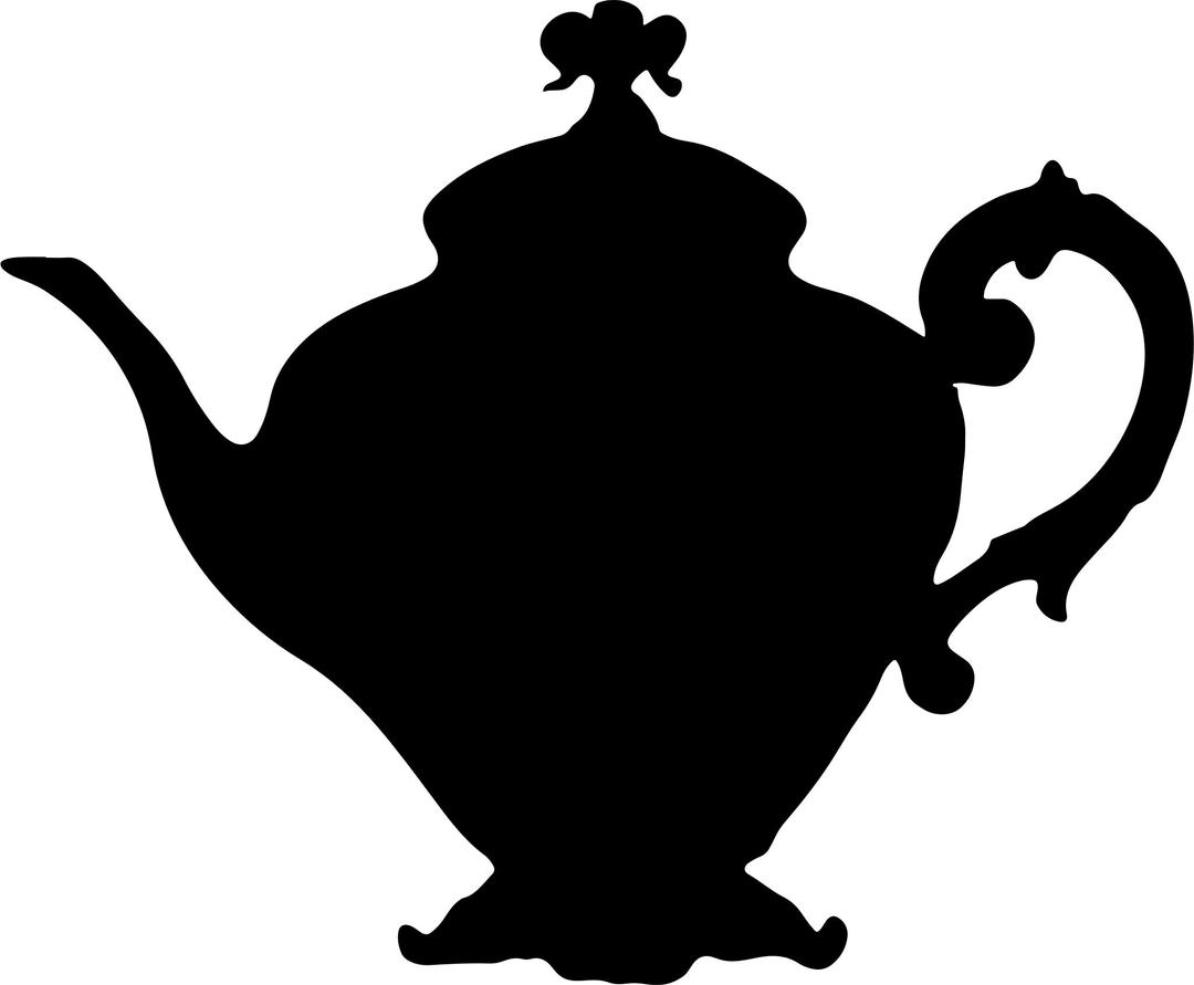 Vintage Teapot Silhouette png transparent