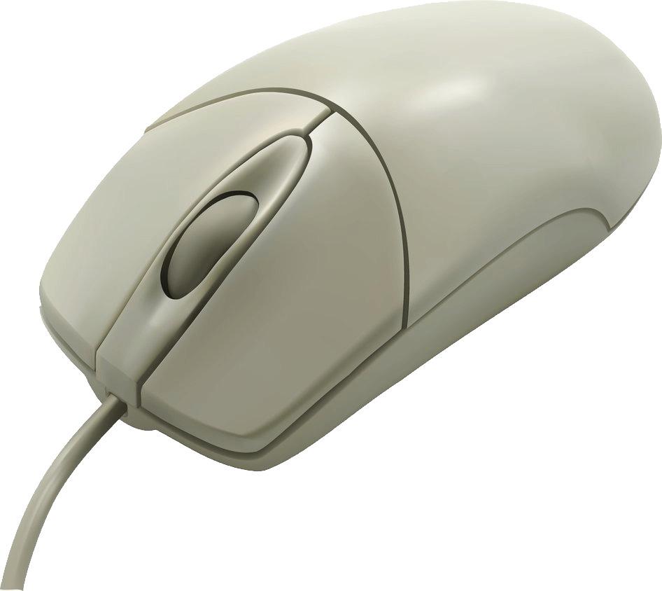 Vintage White Computer Mouse png transparent