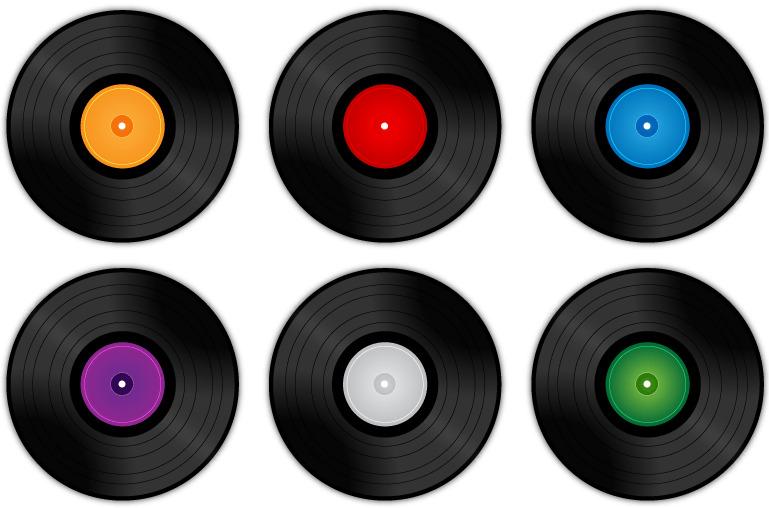 Vinyl Record Collection png transparent