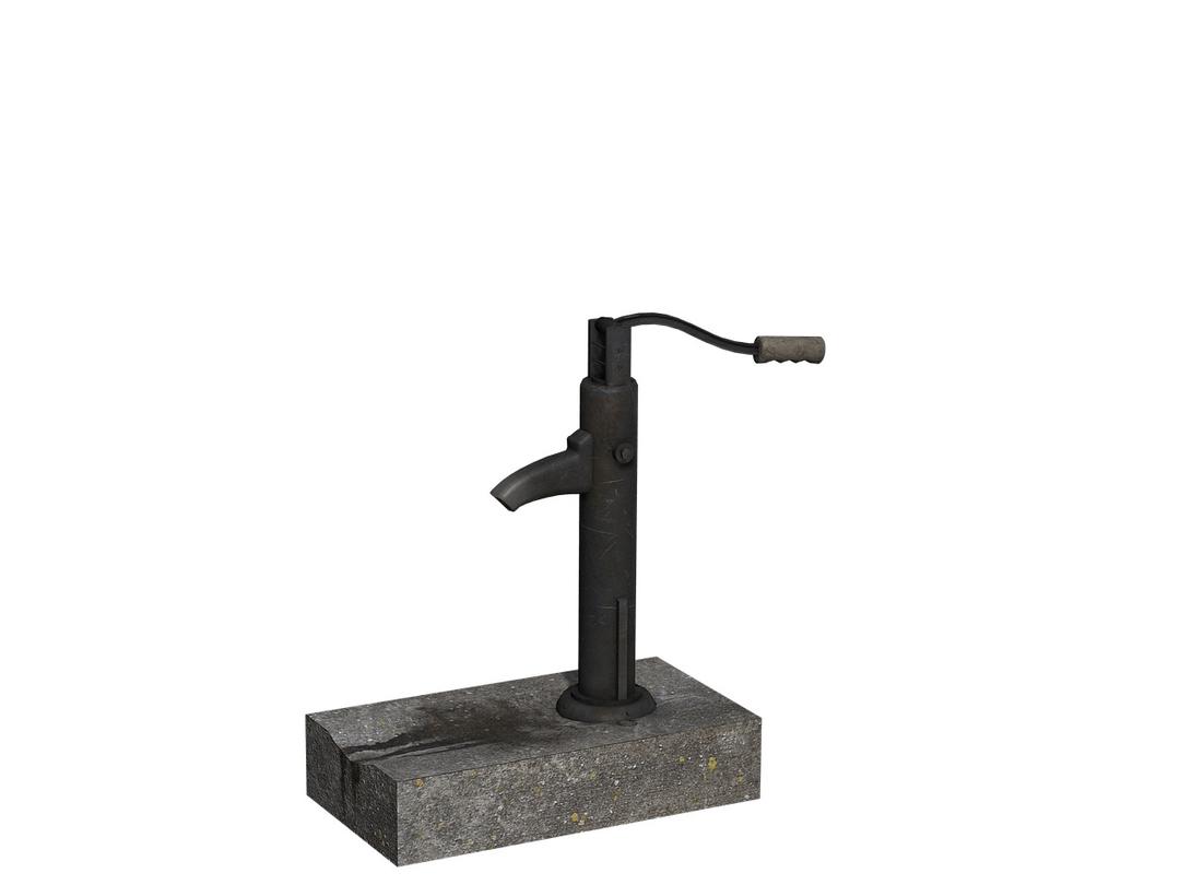 Water Pump on Wooden Block png transparent