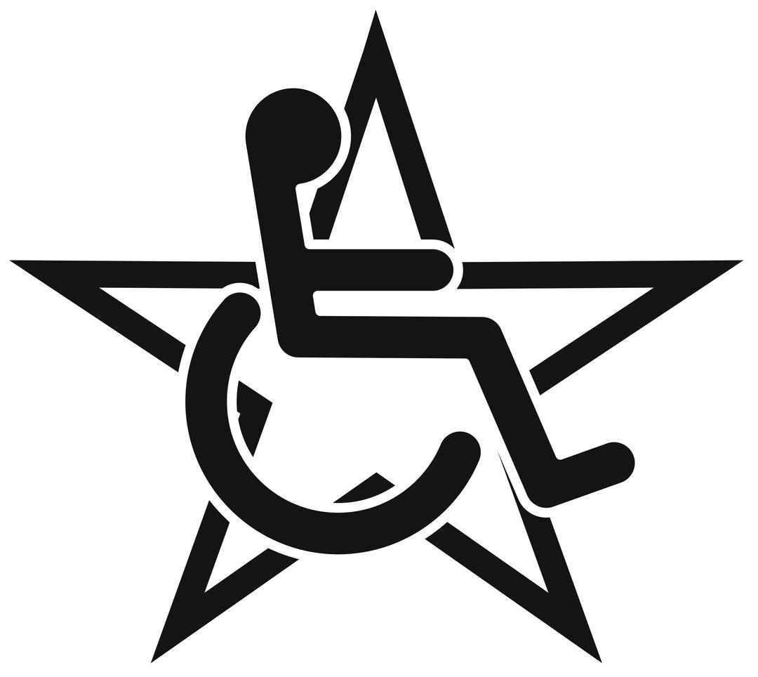 Wheelchair in a Star png transparent