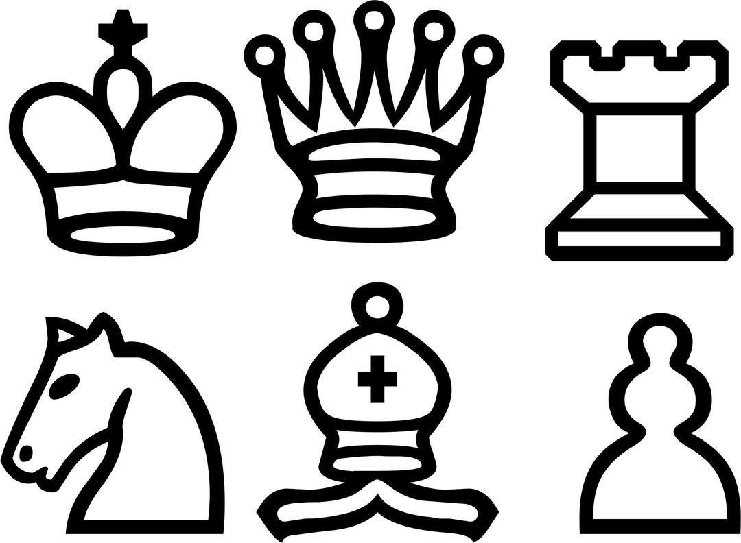 White chess set png transparent