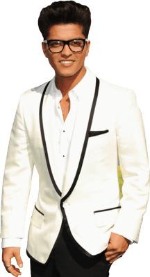 White Suit Bruno Mars png transparent
