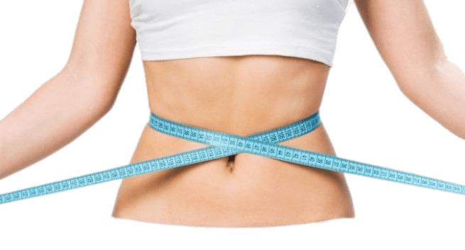 Woman Checking Her Weight With Measuring Tape png transparent