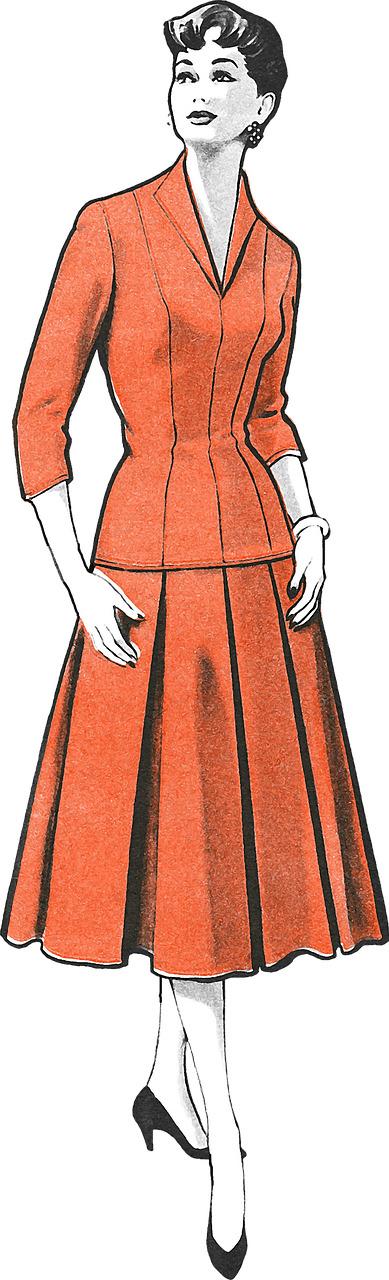 Woman In Orange Two Piece png transparent