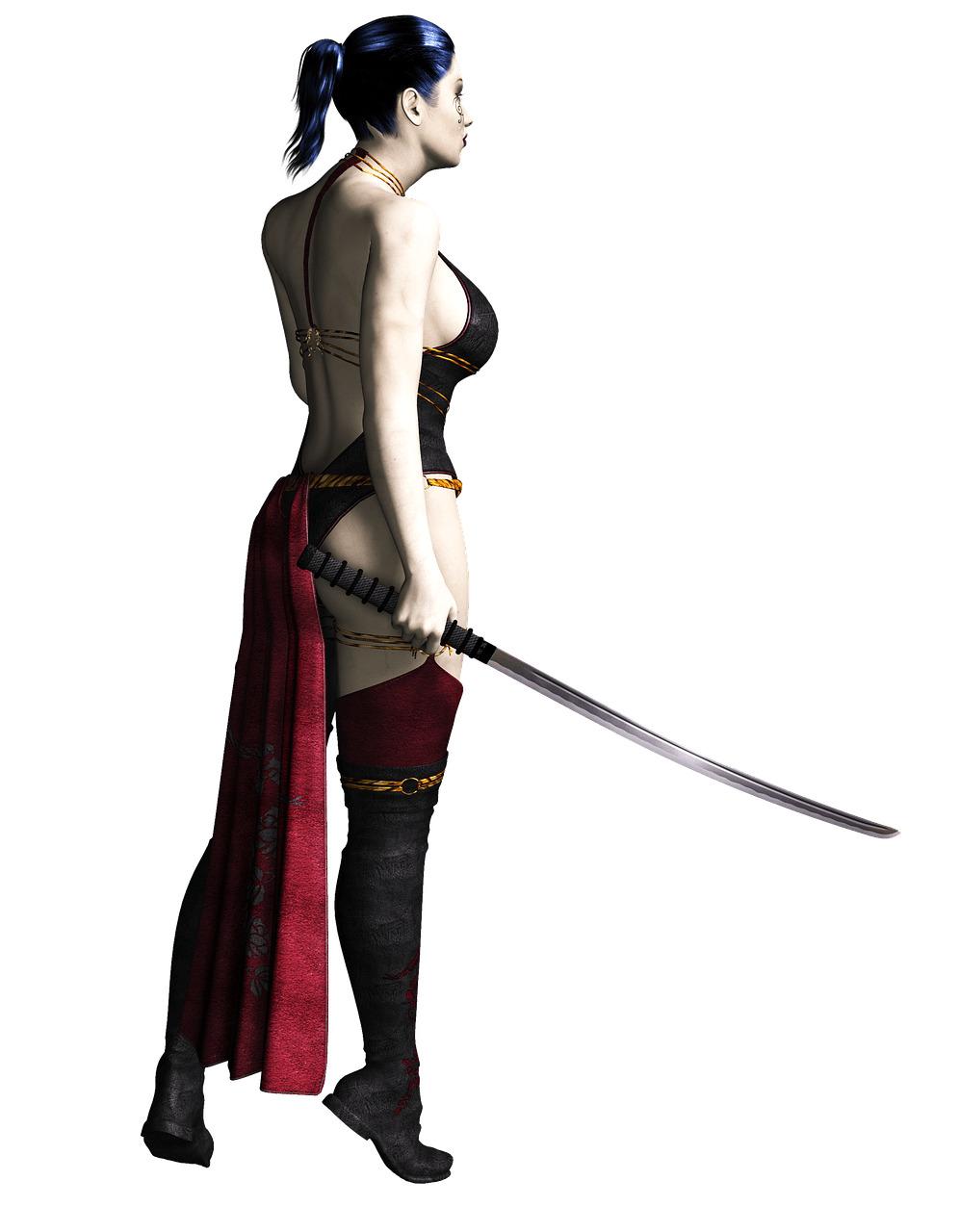 Woman With Sword png transparent